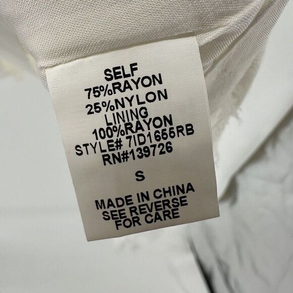 Les Soeurs Dress White Mini Size S Fringe Hem Halter Neck Beach Bohemian Classic - Picture 8 of 8